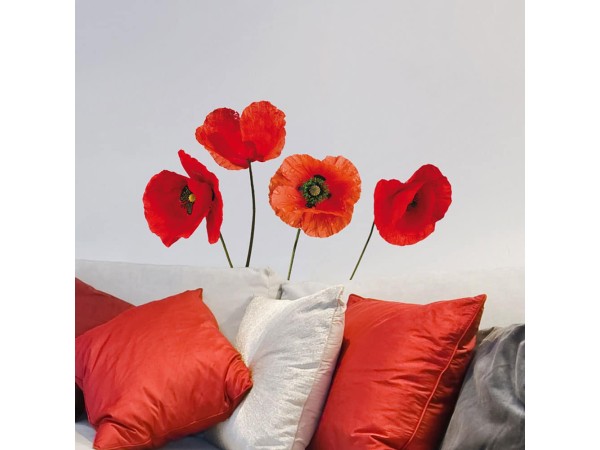 Poppies αυτοκόλλητα τοίχου βινυλίου (54101)