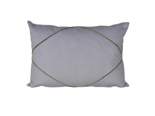 Artekko Pillow Μαξιλάρι με Φερμουάρ Ύφασμα Γκρι (35x50x12)cm