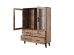 Cabinet LOTTA 120 2DSZ4S wotan oak/ black DIOMMI CAMA-LOTTA-WITRYNA-120-2D4S-DWO/CZ