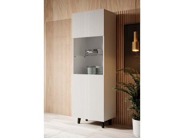 PAFOS Standing cabinet white/white DIOMMI CAMA-PAFOS-WITRYNA-BI/BI