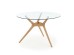 ASHMORE table, color: top - transparent, legs - natural DIOMMI V-CH-ASHMORE-ST