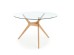 ASHMORE table, color: top - transparent, legs - natural DIOMMI V-CH-ASHMORE-ST