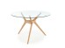 ASHMORE table, color: top - transparent, legs - natural DIOMMI V-CH-ASHMORE-ST