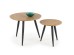 MENTONA 2, set of two coffee tables, color: golden oak / black DIOMMI V-CH-MENTONA_2-LAW