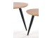 MENTONA 2, set of two coffee tables, color: golden oak / black DIOMMI V-CH-MENTONA_2-LAW