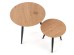 MENTONA 2, set of two coffee tables, color: golden oak / black DIOMMI V-CH-MENTONA_2-LAW