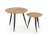 MENTONA 2, set of two coffee tables, color: golden oak / black DIOMMI V-CH-MENTONA_2-LAW