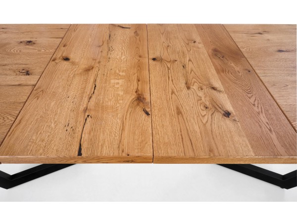 MASSIVE extension table, color: light oak / black DIOMMI V-PL-MASSIVE-ST