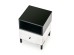 SILVIA bedside table, white - black DIOMMI V-PL-SILVIA-SZAFKA_N-BIAŁY/CZARNY