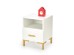 SILVIA bedside table, white - gold DIOMMI V-PL-SILVIA-SZAFKA_N-BIAŁY/ZŁOTY