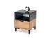 SILVIA bedside table, wotan oak - black DIOMMI V-PL-SILVIA-SZAFKA_N-WOTAN/CZARNY