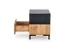 SILVIA bedside table, wotan oak - black DIOMMI V-PL-SILVIA-SZAFKA_N-WOTAN/CZARNY