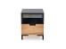 SILVIA bedside table, wotan oak - black DIOMMI V-PL-SILVIA-SZAFKA_N-WOTAN/CZARNY