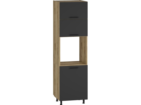 VENTO DP-60/214 high cargo cabinet, color: craft oak/antracite DIOMMI V-UA-VENTO-DP-60/214-ANTRACYT