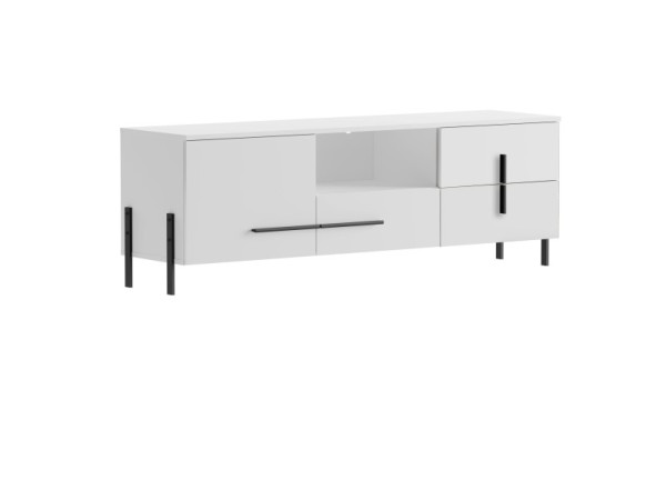 JUSTINE TV stand white/ white hg