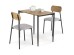 NANDO table + 2 chairs color: natural / black