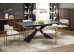 LUCIANO extension table, blue marble / black