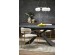 LUCIANO extension table, blue marble / black