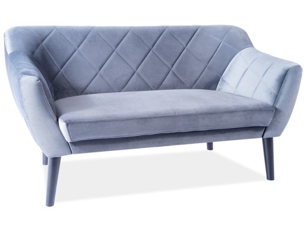 SOFA KARO 2 VELVET SZARY BLUVEL 14 / BUK