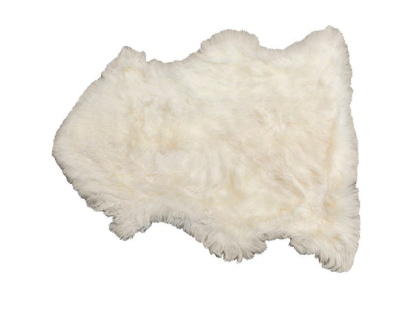 Χαλί-Προβιά Lambskin Heidi Λευκό  85x60x2εκ - Λευκό