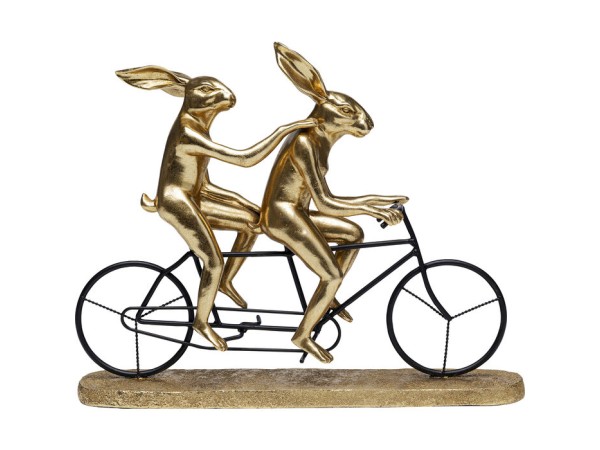 Διακοσμητικό Επιτραπέζιο Tandem Rabbits Χρυσό 10,5x34x42,5 εκ - Χρυσό