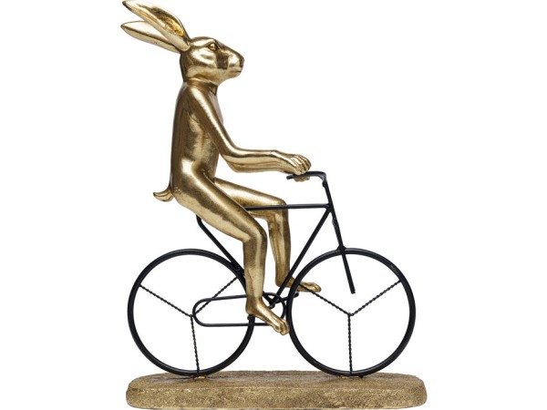 Διακοσμητικό Επιτραπέζιο Cyclist Rabbit Χρυσό 29x13,5x38,5 εκ. - Μαύρο