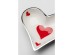 Διακοσμητικό Μπωλ Hearts Card Λευκό/Κόκκινο 14,7x13,2x3 εκ. - Λευκό