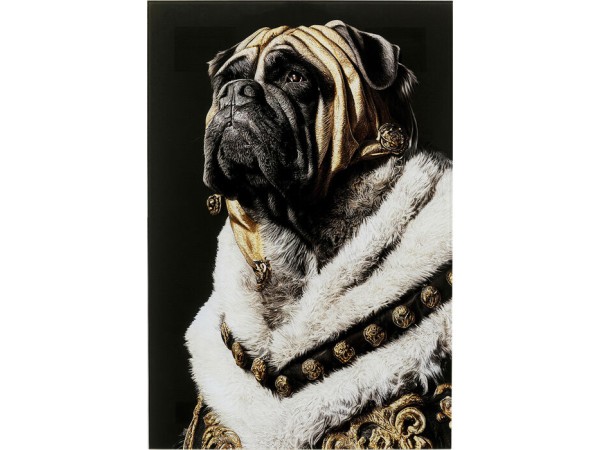 Πίνακας King Pug 40x0,4x60 εκ. - Μαύρο