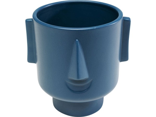 Vase Faccia Blue 12cm - Μπλε