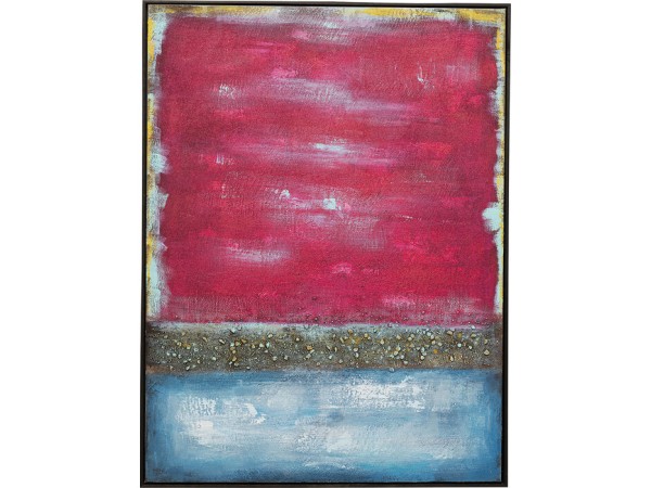 Πίνακας Αφηρημένη Τέχνη Vista Κόκκινο Καμβάς Abstract 92x4,8x122 εκ - Κόκκινο