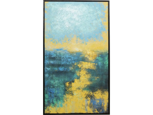 Πίνακας Αφηρημένη Τέχνη Jardin Μπλε Καμβάς Abstract 125x4,7x215,2 εκ. - Μπλε