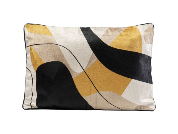 Cushion Kissen Fields Yellow 60x40cm - Μαύρο