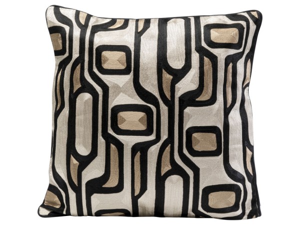 Cushion Labyrintho Line 50x50cm - Μαύρο