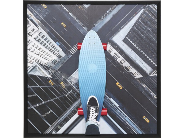 Framed Picture Skyline Skater 149x149cm