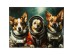 Glass Picture Astronauts Dogs 80x60cm - Πολύχρωμο