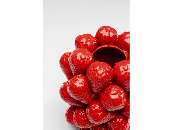 Βάζο Επιτραπέζιο Strawberries Κόκκινο Κεραμικό 21x21x24 εκ. - Κόκκινο