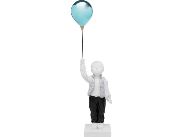 Διακοσμητικό Επιτραπέζιο Ballon Boy Άσπρο/Μπλε 28x21x96 εκ. - Μπλε