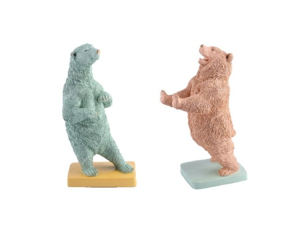 Βιβλιοστάτες Σετ 2 Τεμάχια Bear Party Μπλε/Ροζ 10,7x15,2x30,2 εκ. - Μπλε