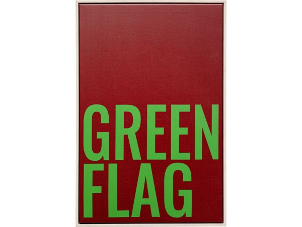 Πίνακας Green Flag Κόκκινο/Πράσινο 40x4x60 εκ. - Πράσινο