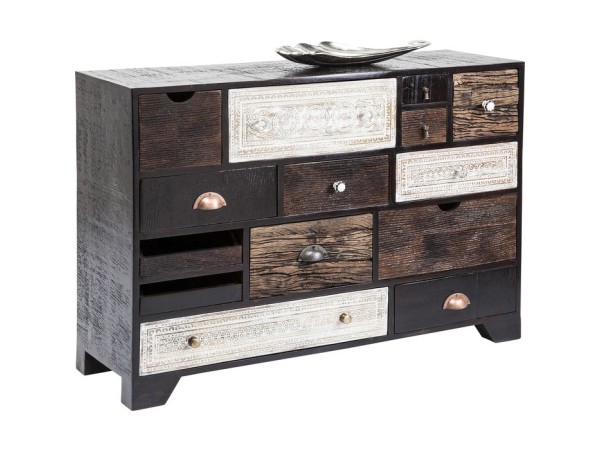 Συρταρίερα Finca 14 Drawers 114x35x80εκ - Μαύρο