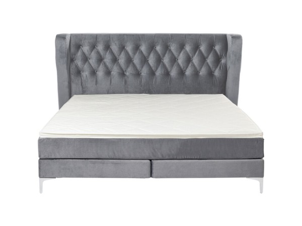 Κρεβάτι Boxspring Benito Moon Γκρι 160x200 εκ. 190x214x115εκ - Καφέ