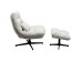 Swivel Armchair + Stool Columbia - Γκρι