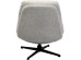 Swivel Armchair + Stool Columbia - Γκρι