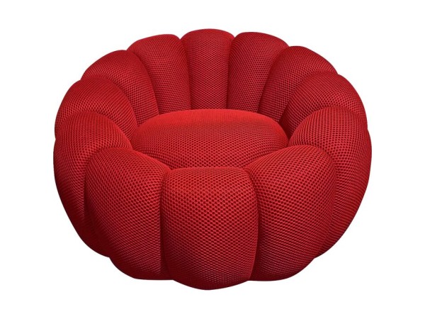 Swivel Armchair Peppo Bloom Red - Κόκκινο