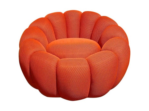 Swivel Armchair Peppo Bloom Orange - Πορτοκαλί