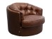 Swivel Armchair Music Hall Leather Brown - Καφέ