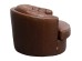 Swivel Armchair Music Hall Leather Brown - Καφέ