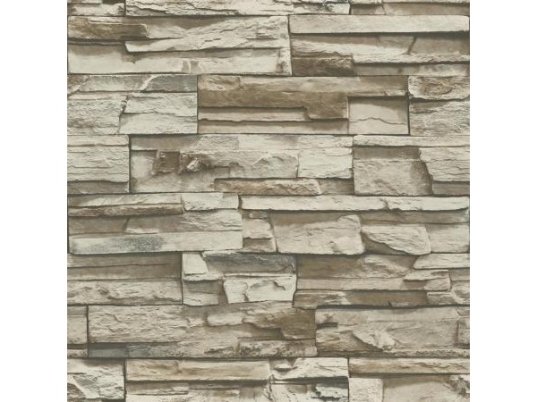 Αυτοκόλλητη Ταπετσαρία Brown Stacked Stone Peel KAL.RMK9025