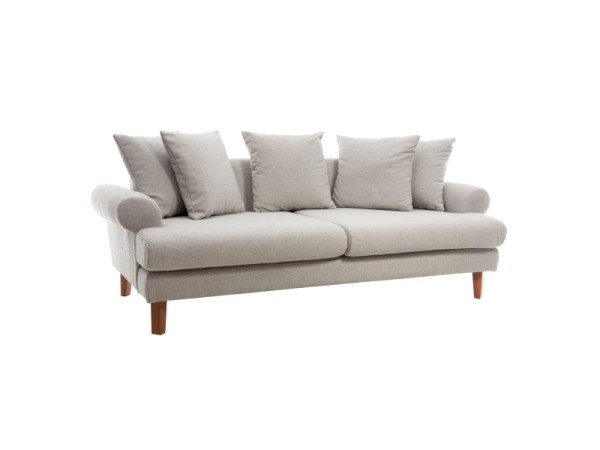 Artekko Uk Sofa Καναπές Τριθέσιος Υφασμάτινος Γκρι (210x100x75)cm